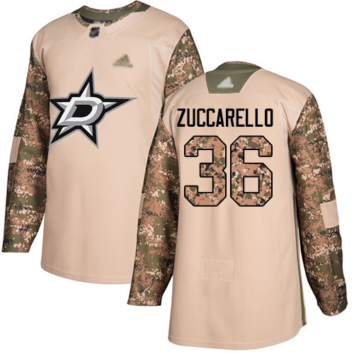 Adidas Stars #36 Mats Zuccarello Camo Authentic 2017 Veterans Day Youth Stitched NHL Jersey